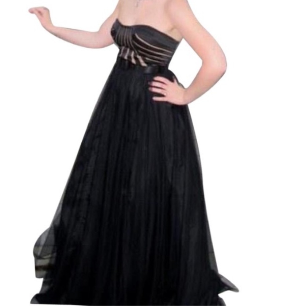 Aidan Mattox tulle overlay evening dress size 2